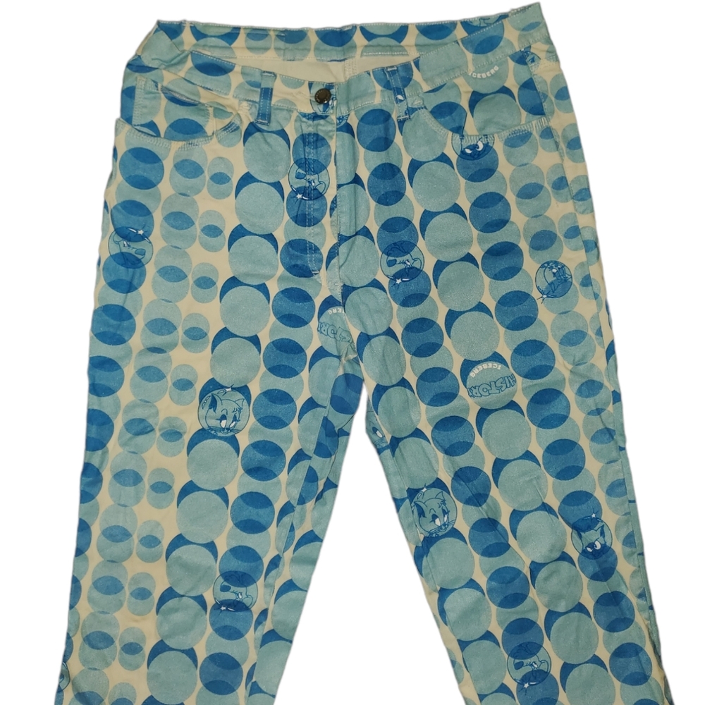VINTAGE ICEBERG CARTOON CAPRI JEANS